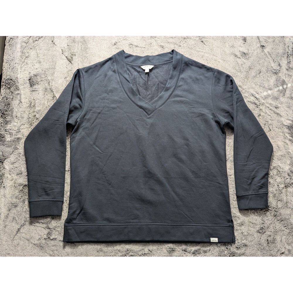 Orvis Women's V-Neck Sweater - Dark Gray